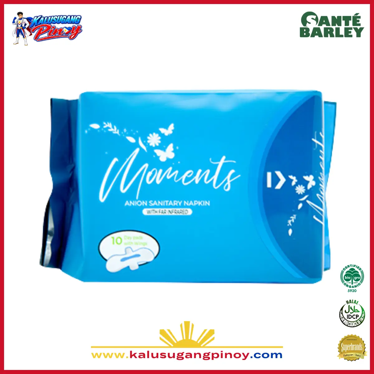 Kalusugang Pinoy Moments Anion Sanitary Napkin with Far Infrared Feminine Care Product