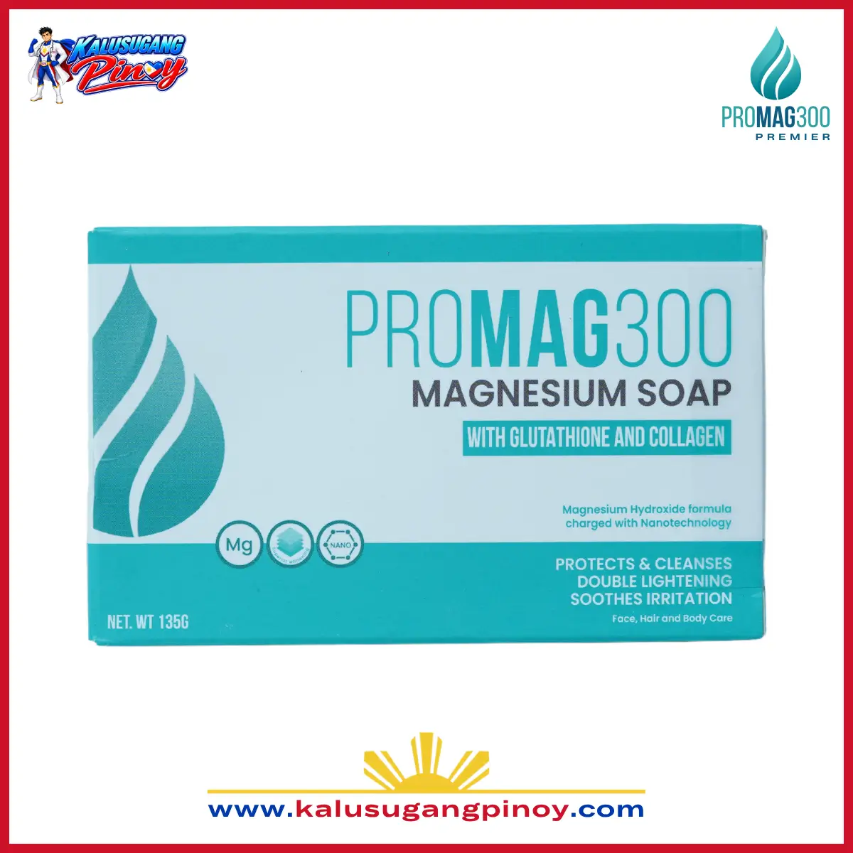 Promag 300 Premier Magnesium Soap with Glutathione and Collagen 135g